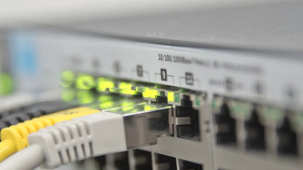 Network switch with connected cables