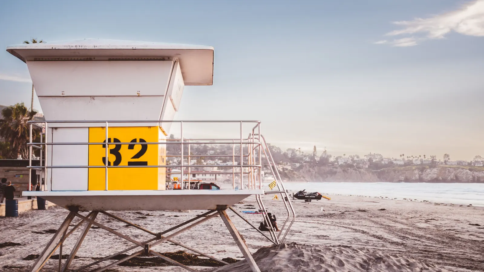 Lifeguard tower on a beach