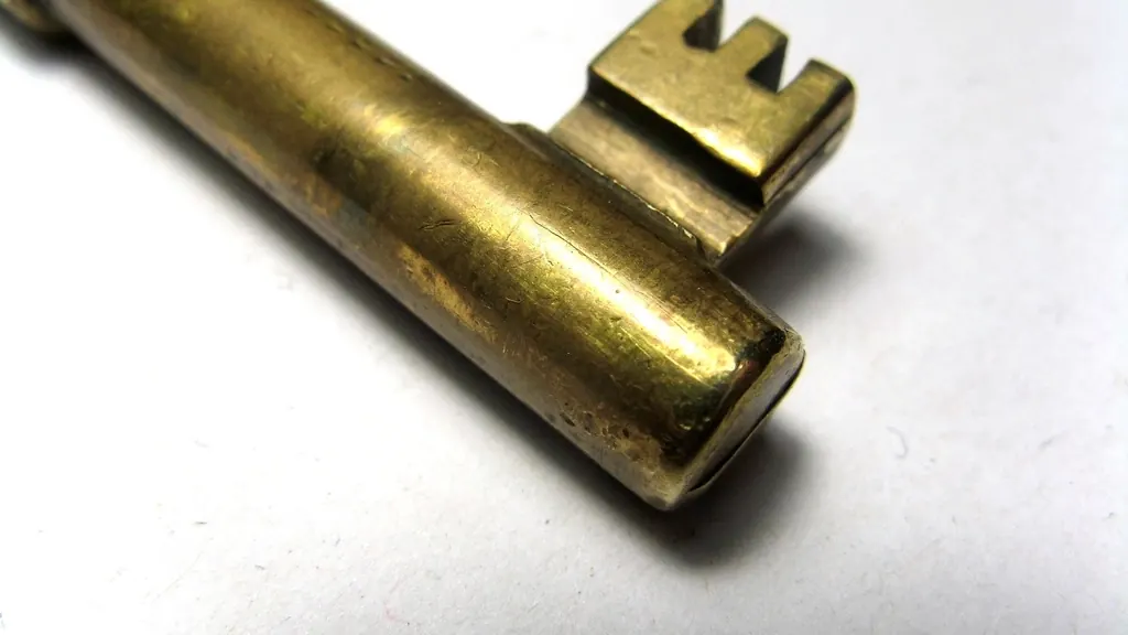 Close-up of a brass key